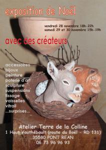 afficheNoël2014 - Poterie céramiste - atelier cours stage - Eva Filiszar